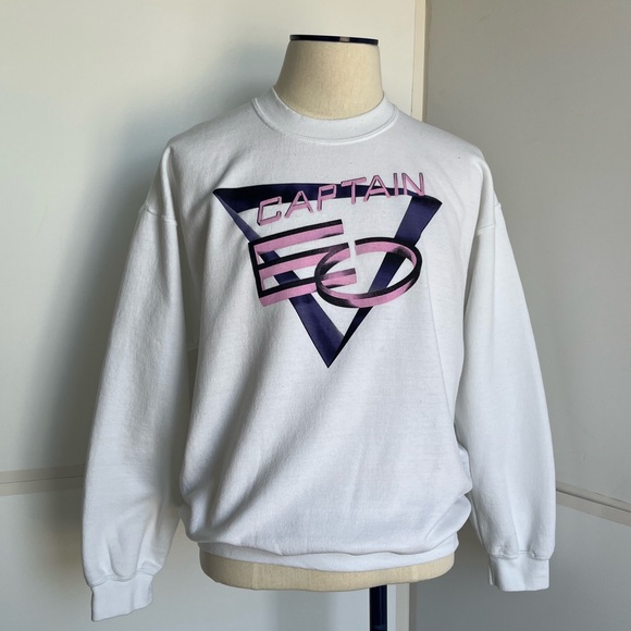 Disney Captain EO white long sleeve unisex crew neck sweatshirt - Picture 3 of 10